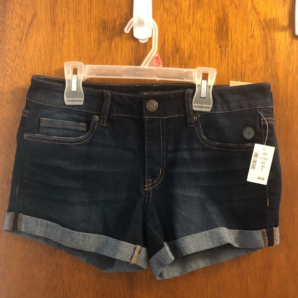 Cuffed Low Rise Jean Shorts